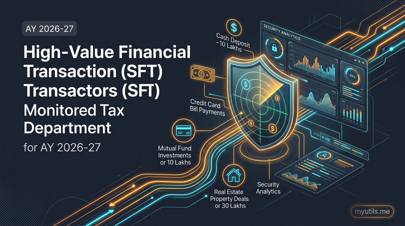 High-Value Financial Transactions SFT monitored by the Income Tax Department